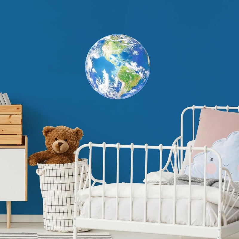 Robmoda Glow in The Dark Earth for Ceiling, Luminous Planet Wall Sticker, Kids Bedroom Wall Decal, Sticky Fluorescence Earth, Gift for Boys and Girls (Green) - Image 5